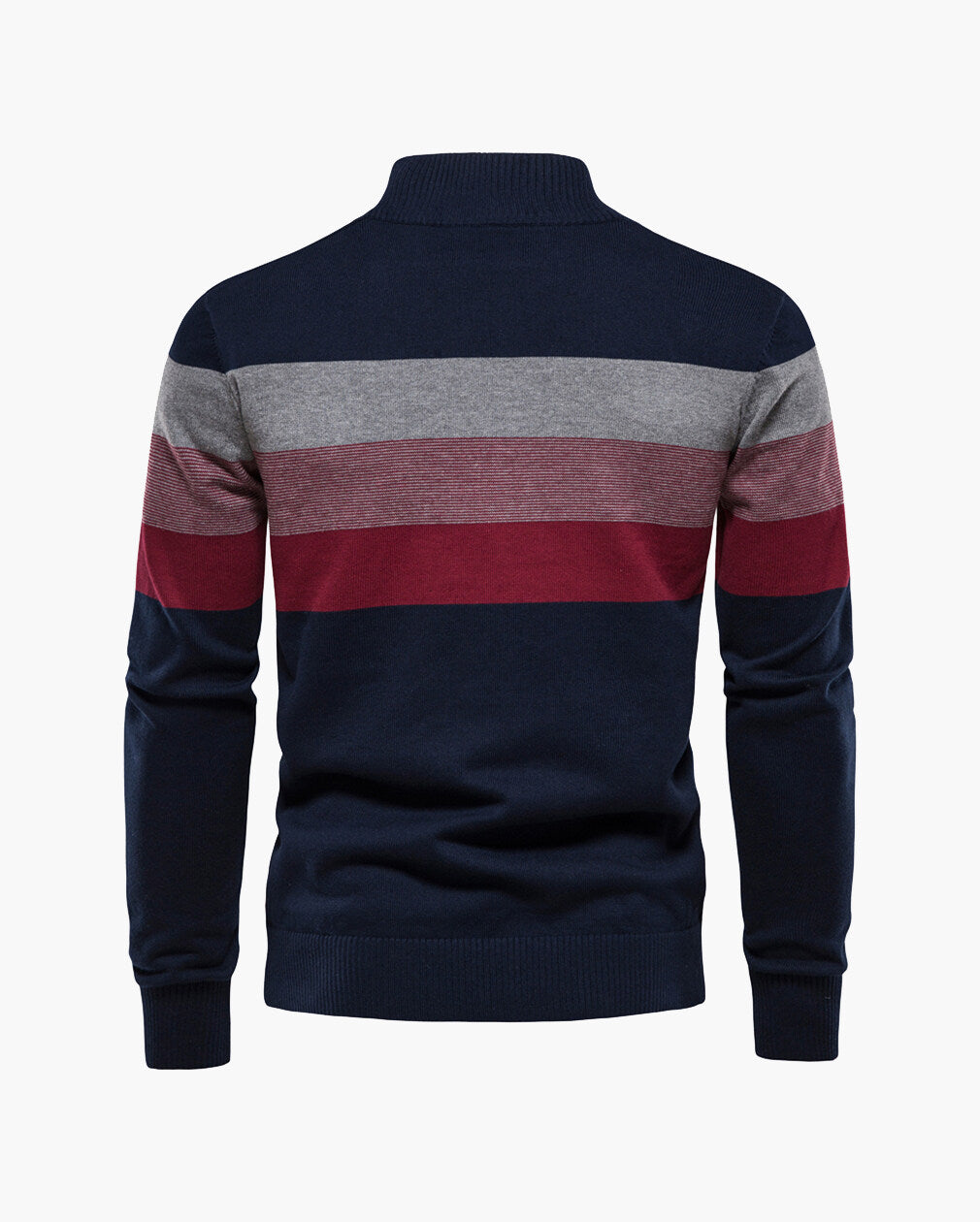 Half Zip Stand Collar Polo Sweater