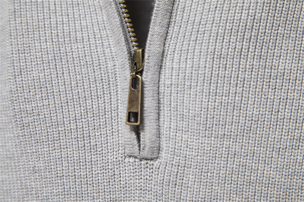 Men’s Half-Zip Cotton Sweater