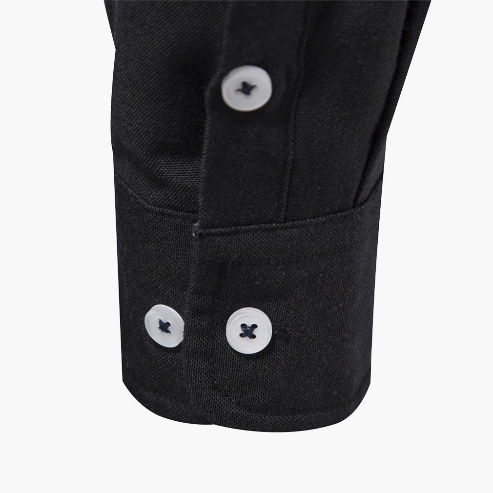 Men’s Slim-Fit Long-Sleeve Cotton Blend Shirt