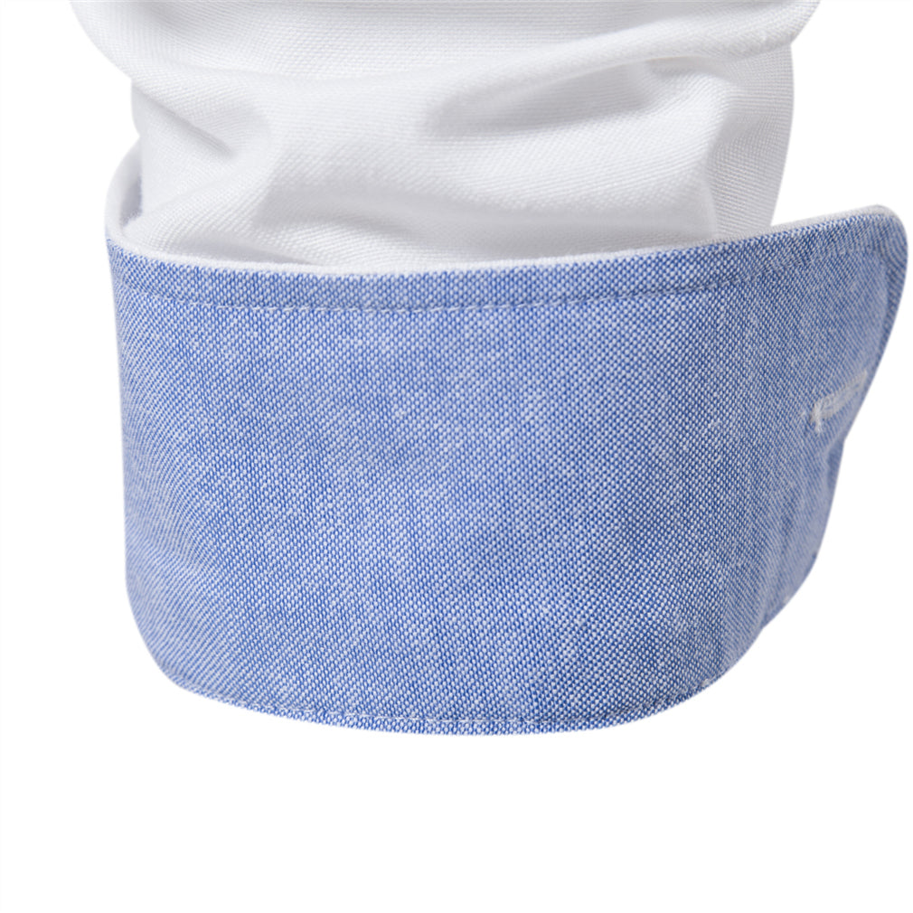 Men’s Slim-Fit Long-Sleeve Cotton Blend Shirt