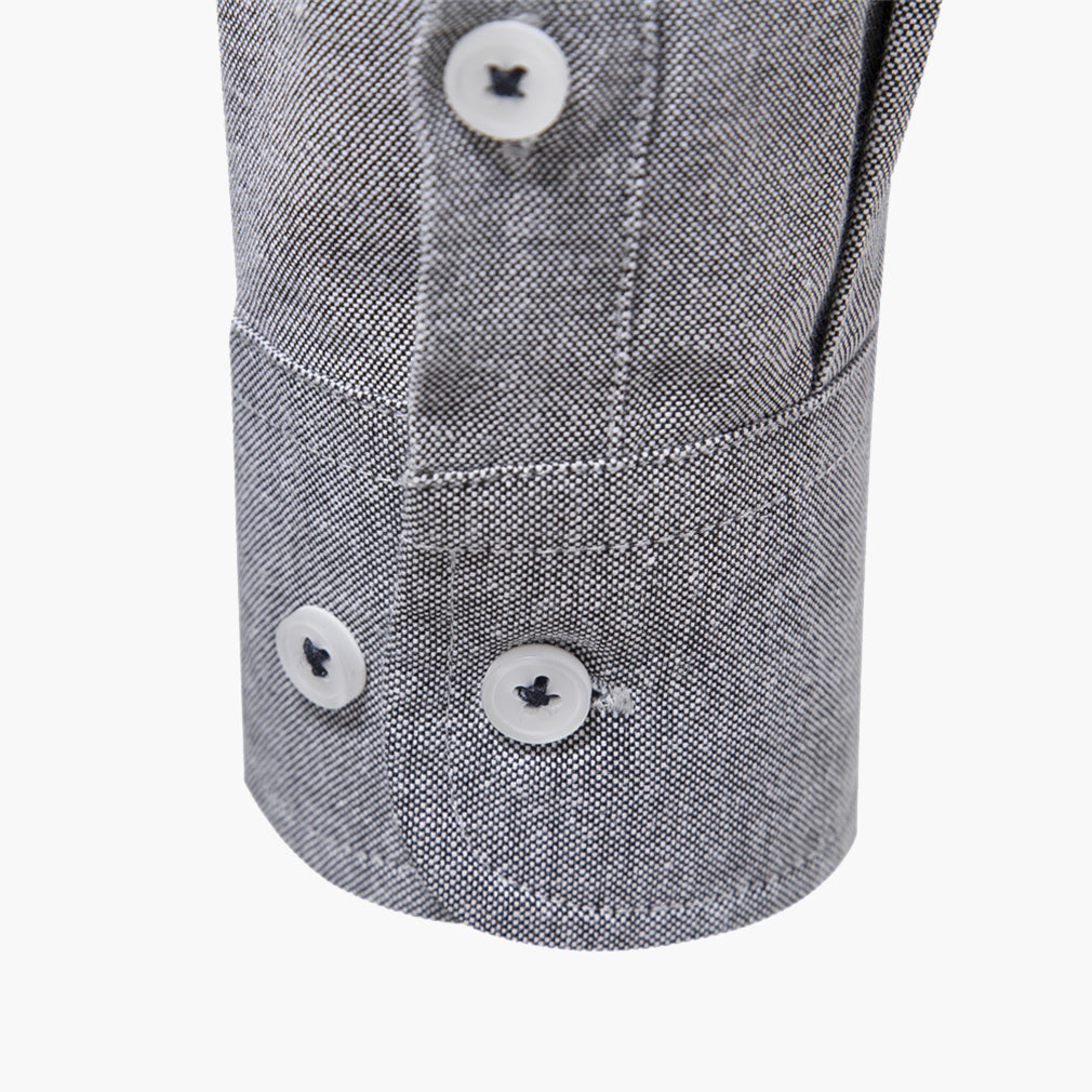 Men’s Slim-Fit Long-Sleeve Cotton Blend Shirt