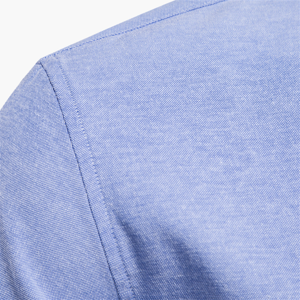 Men’s Slim-Fit Long-Sleeve Cotton Blend Shirt