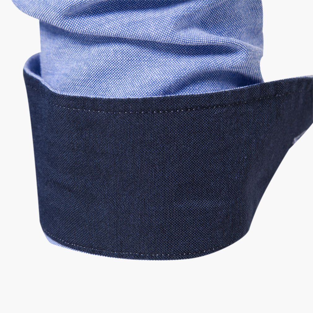 Men’s Slim-Fit Long-Sleeve Cotton Blend Shirt