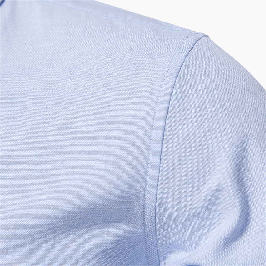 Men’s Slim-Fit Long-Sleeve Cotton Blend Shirt