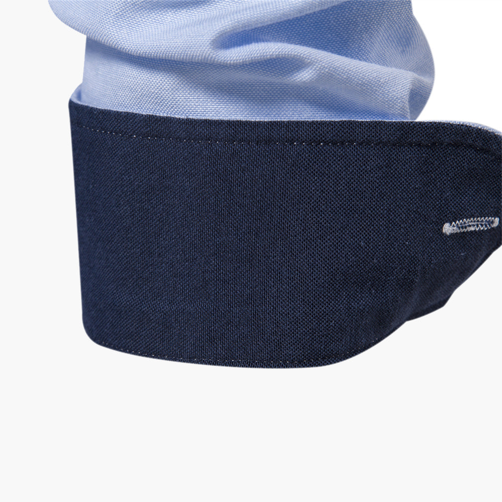 Men’s Slim-Fit Long-Sleeve Cotton Blend Shirt