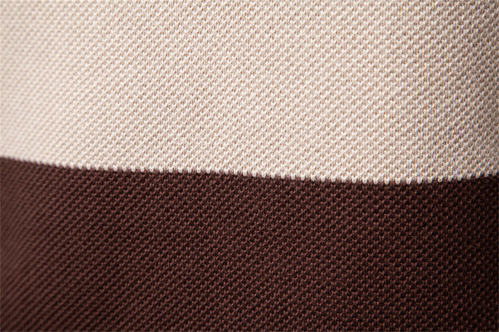 Colorblock Half-Zip Stand Collar Sweater