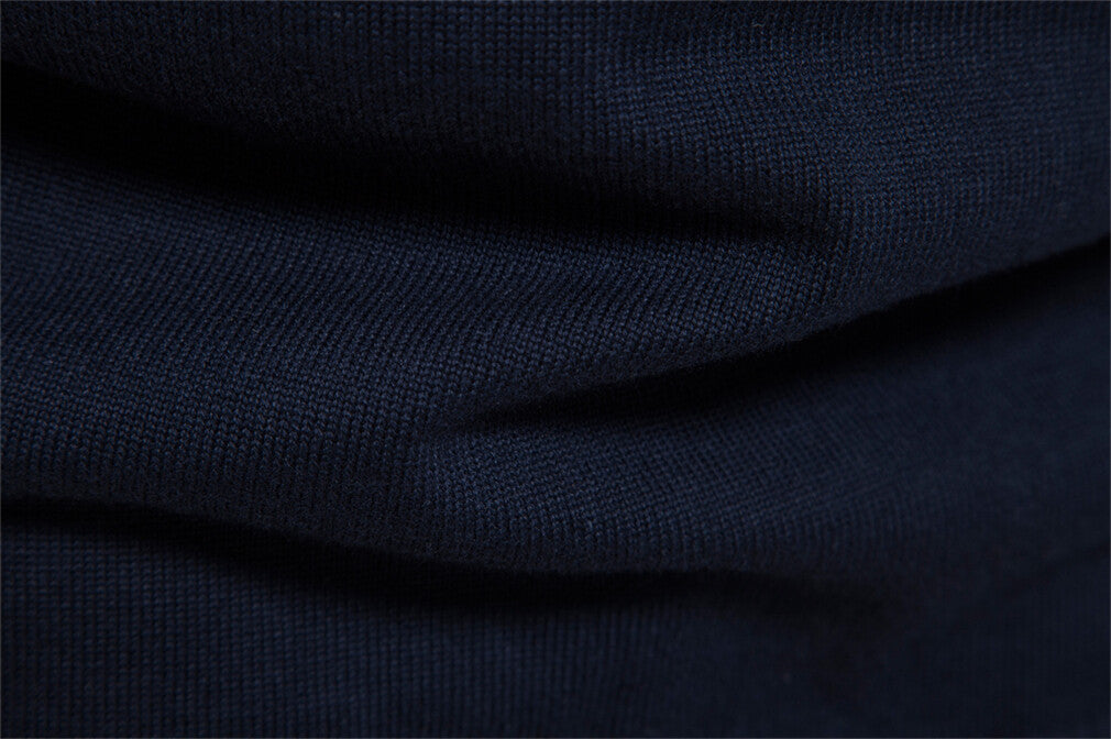 Half Zip Stand Collar Polo Sweater