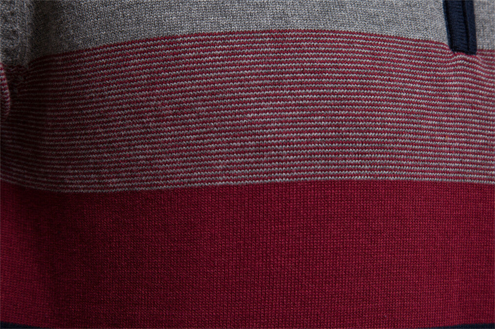 Half Zip Stand Collar Polo Sweater