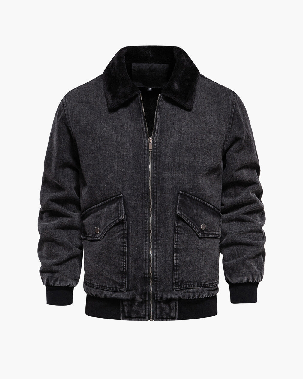 Men’s Fleece-Lined Cotton Blend Denim Jacket