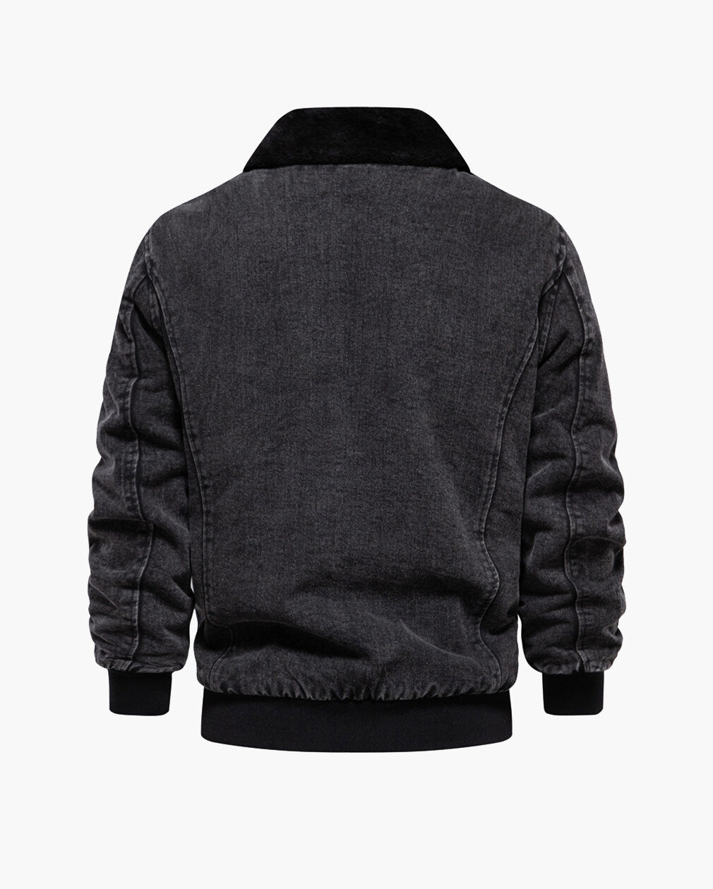 Men’s Fleece-Lined Cotton Blend Denim Jacket