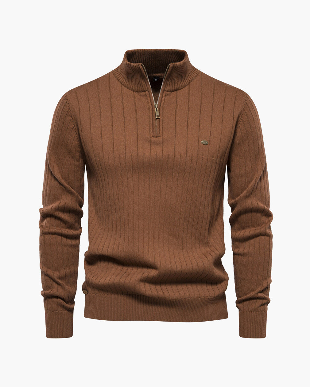 Men’s Half-Zip Stand Collar Sweater