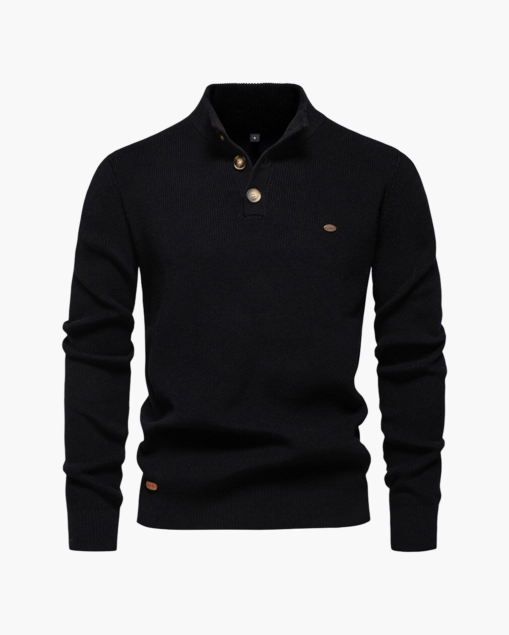 Men’s Quarter-Button Knit Pullover Sweater