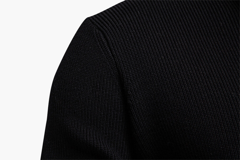 Men’s Quarter-Button Knit Pullover Sweater