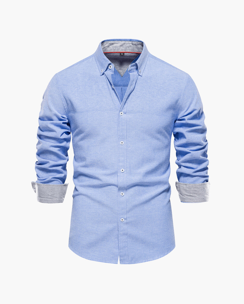 Men’s Slim-Fit Long-Sleeve Cotton Blend Shirt