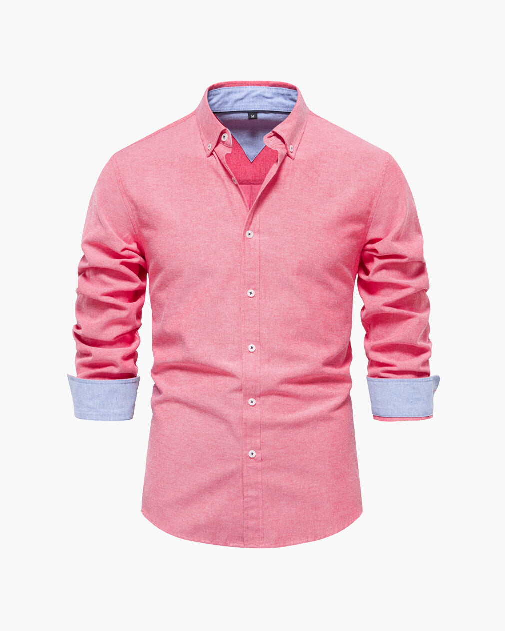 Men’s Slim-Fit Long-Sleeve Cotton Blend Shirt