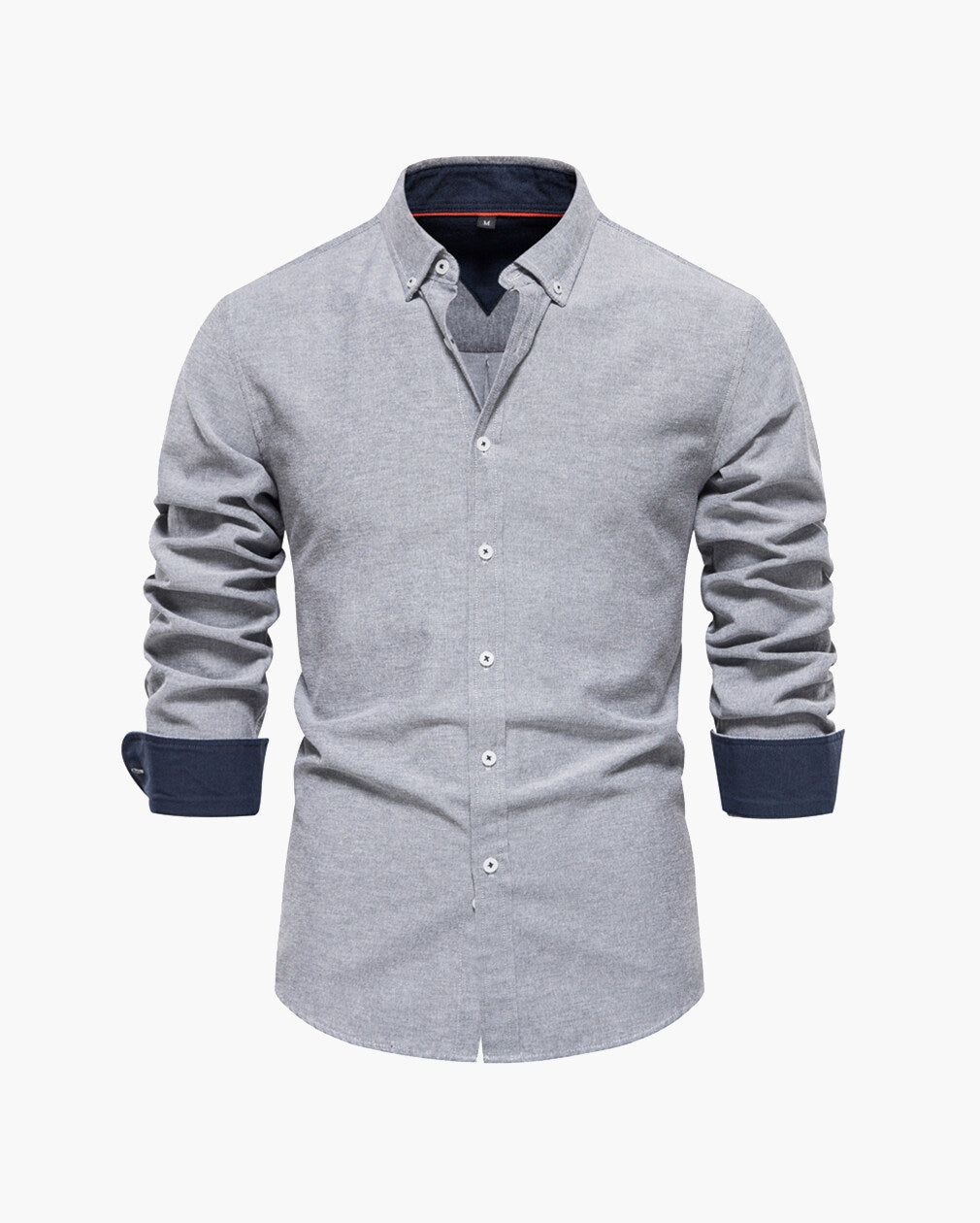 Men’s Slim-Fit Long-Sleeve Cotton Blend Shirt