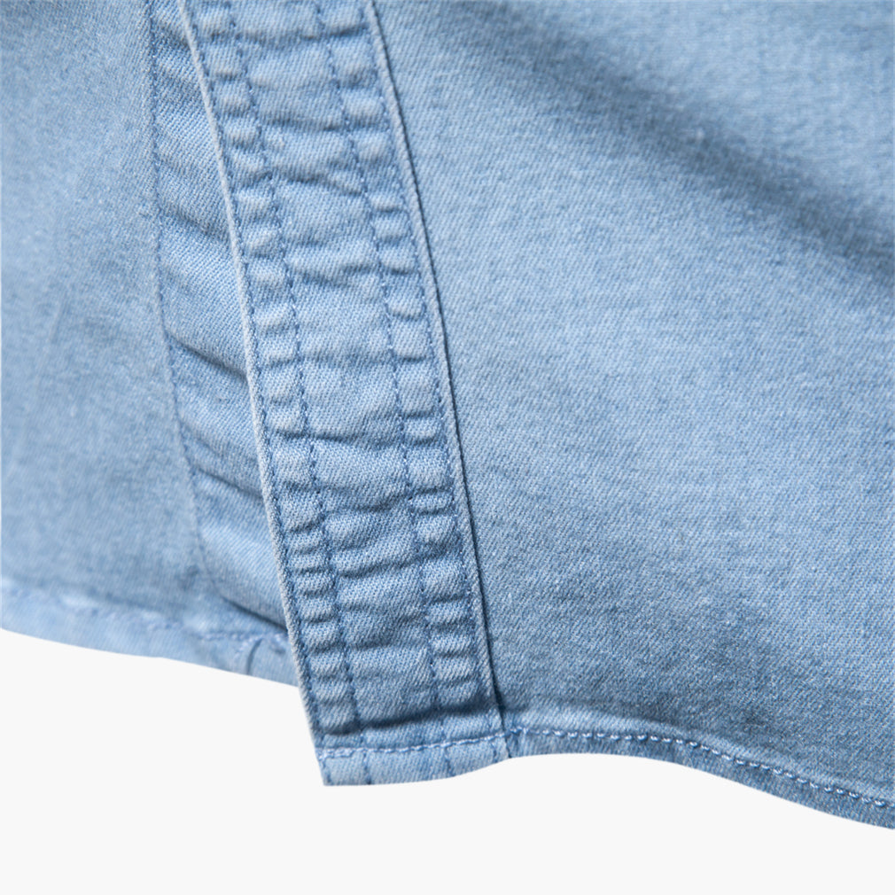 Men’s Slim Fit Stretch Denim Shirt