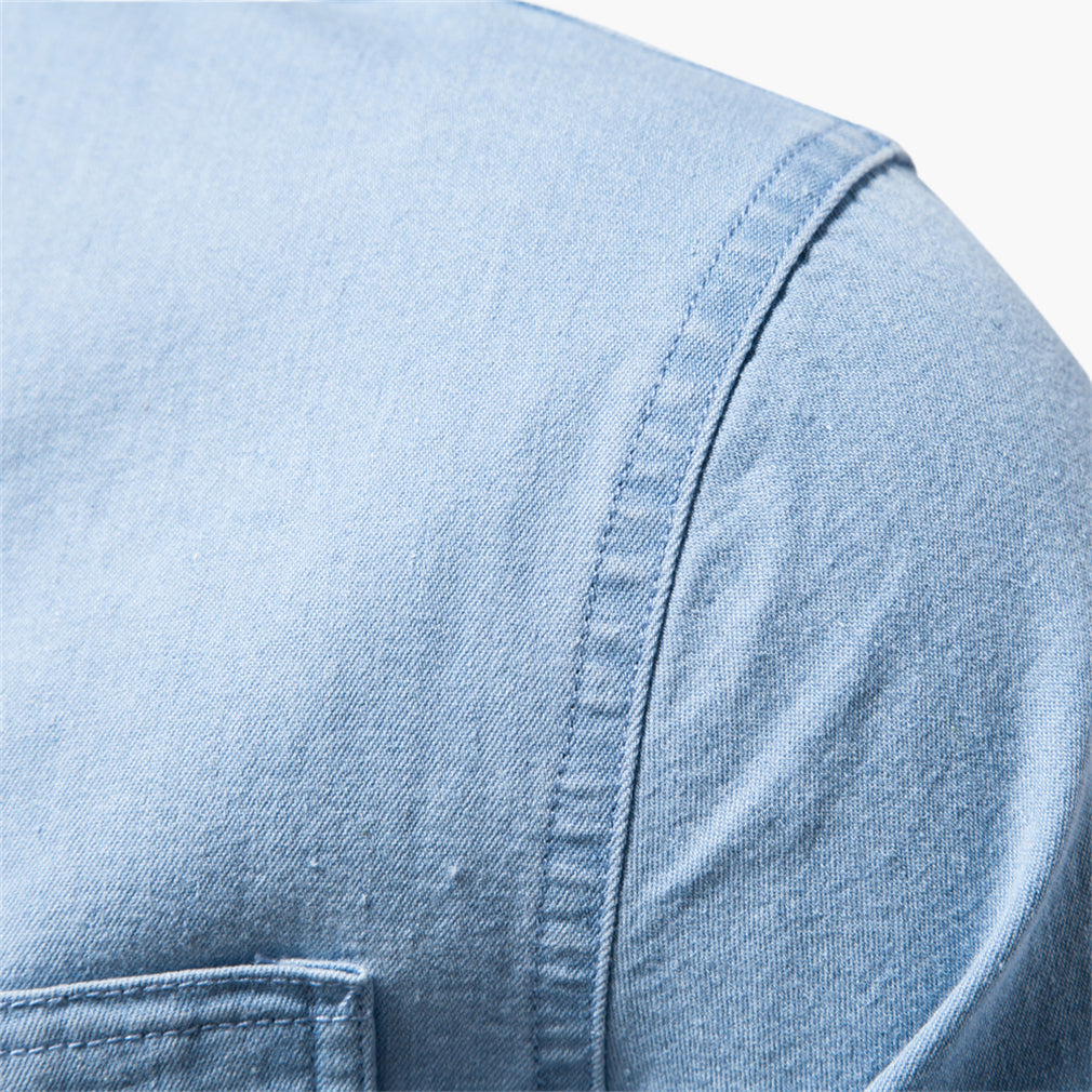 Men’s Slim Fit Stretch Denim Shirt