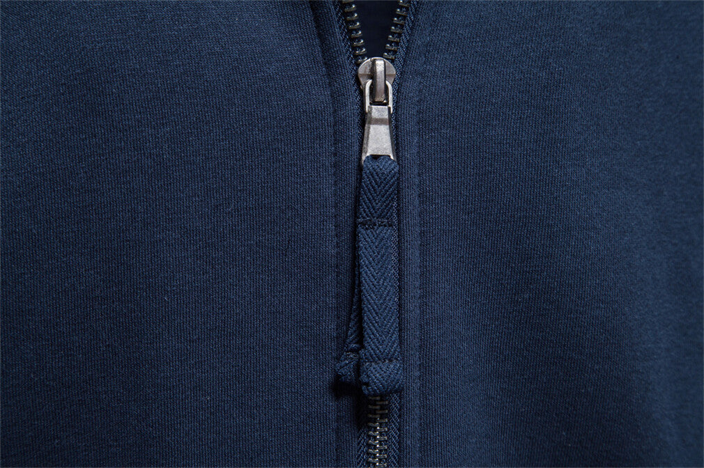 Men’s Zip-Up Stand Collar Sweatshirt