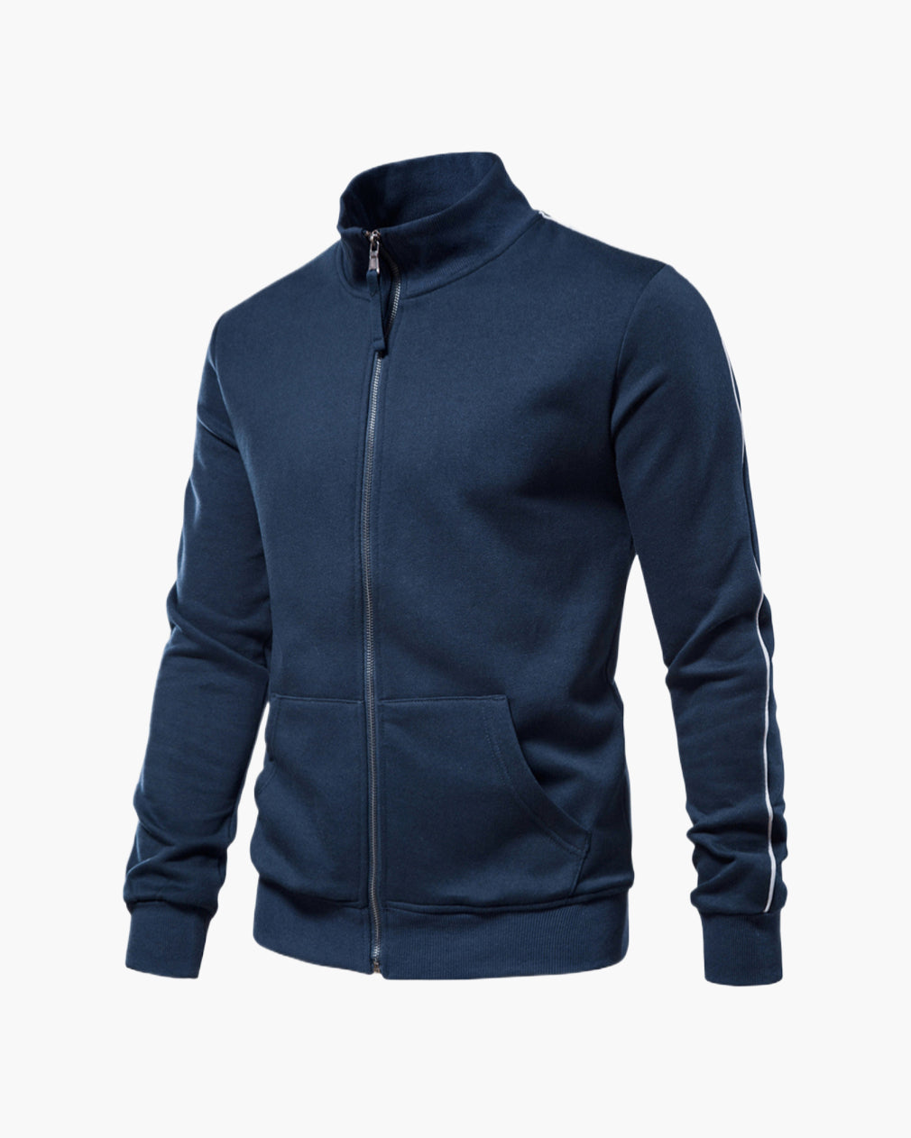 Men’s Zip-Up Stand Collar Sweatshirt