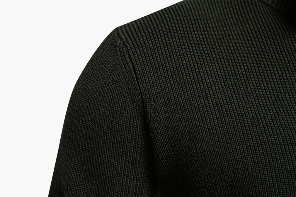 Men’s Quarter-Button Knit Pullover Sweater