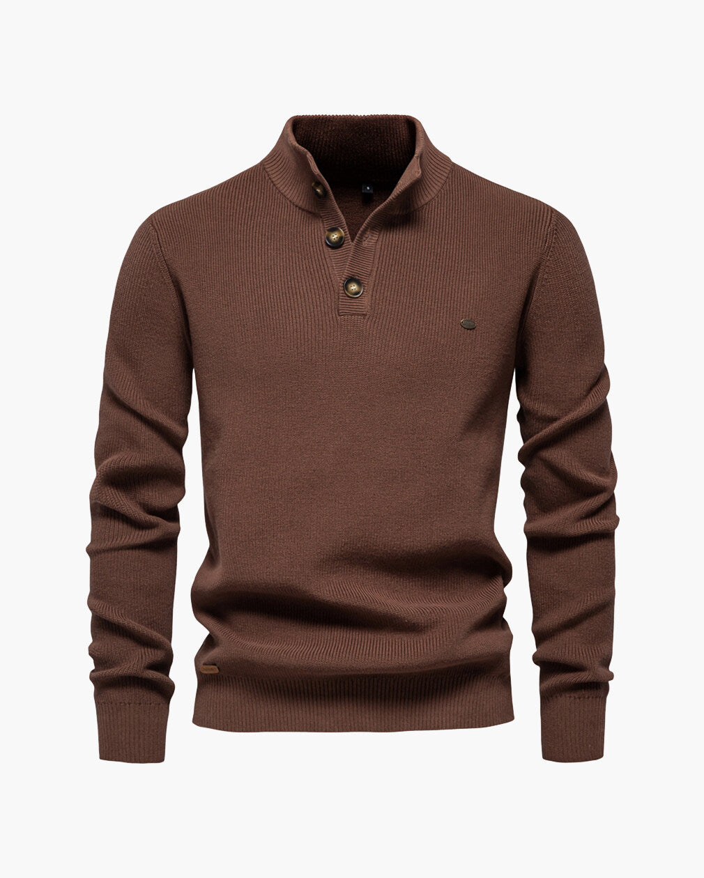 Men’s Quarter-Button Knit Pullover Sweater