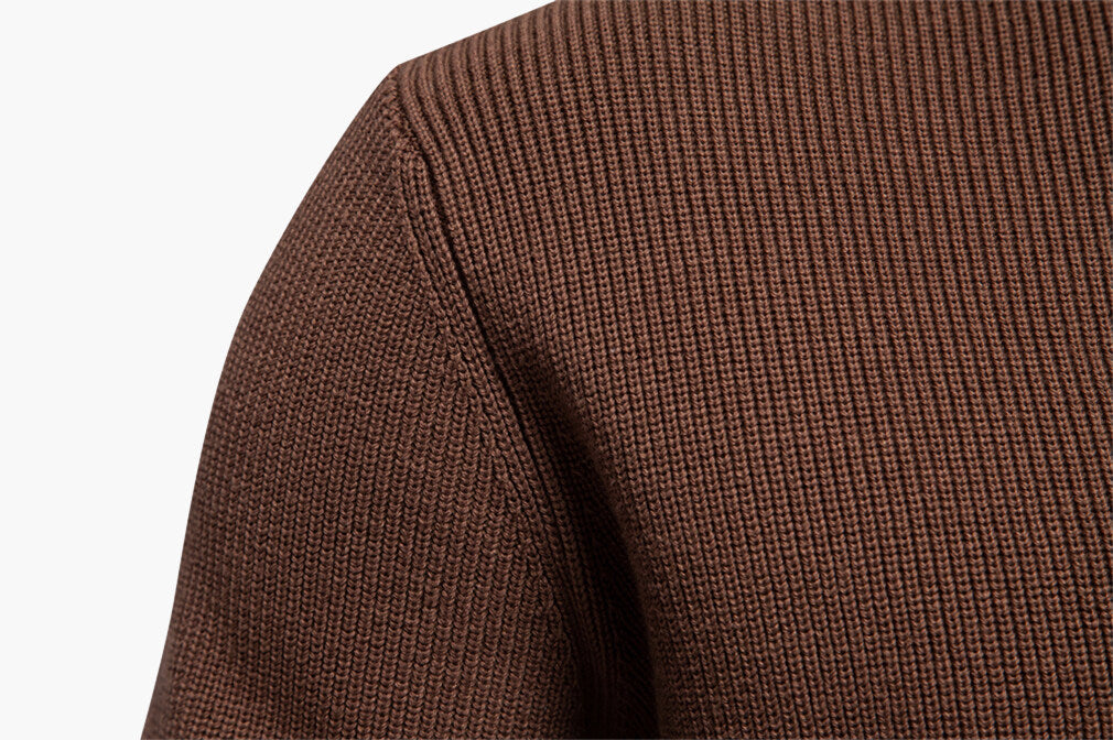 Men’s Quarter-Button Knit Pullover Sweater