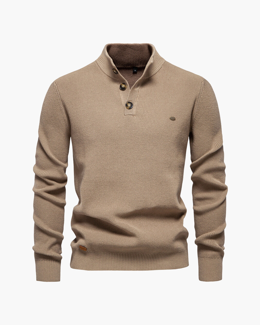 Men’s Quarter-Button Knit Pullover Sweater