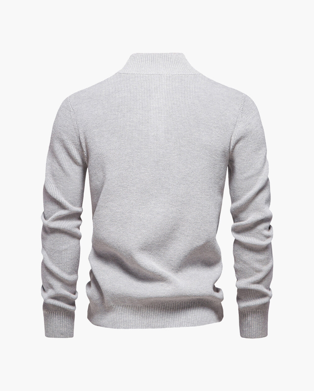 Men’s Quarter-Button Knit Pullover Sweater