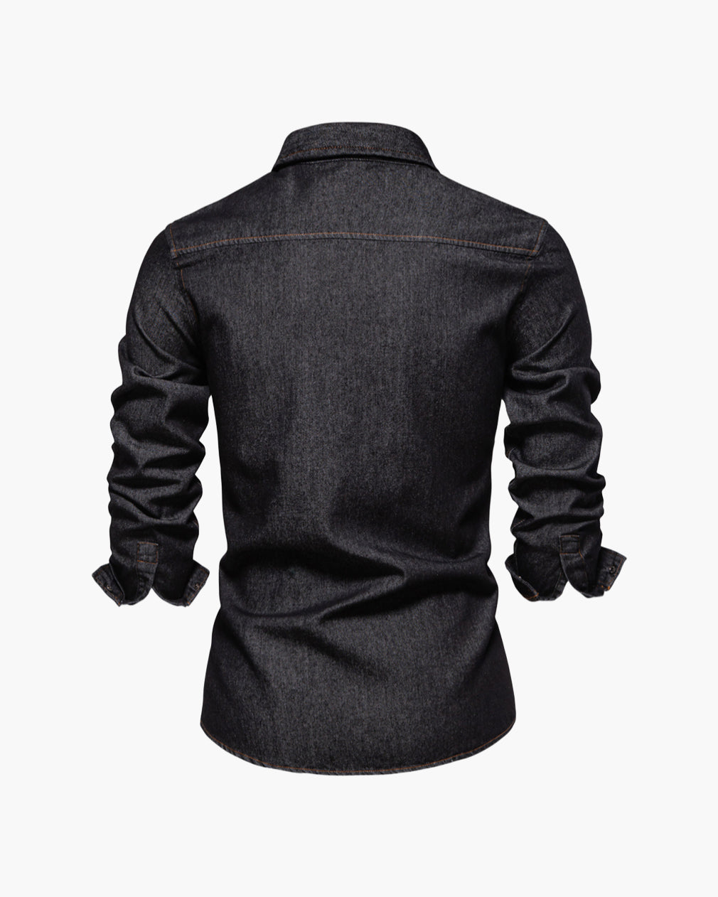 Men’s Slim-Fit Long Sleeve Cotton Denim Shirt